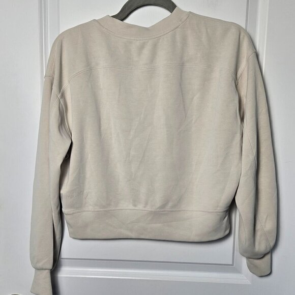 Lululemon Softstreme Perfectly Oversized Cropped Crew - 0 Bone/White Opal - Picture 4 of 6